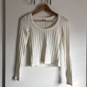 Zara Trafaluc ribbed cropped shirt